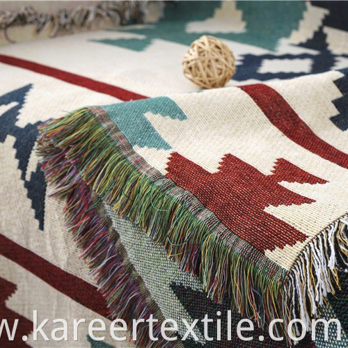 Custom Made 100% cotton Outdoor custom throw woven blanket